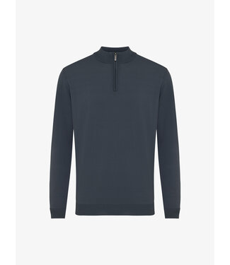 Gentiluomo cool dry turtle trui rits d. blauw