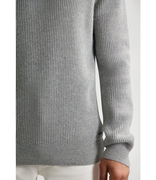 Dstrezzed trui rib rond stef l. grijs