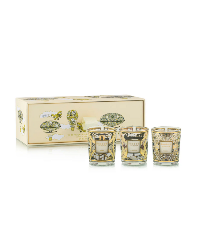 Baobab trio travel kaars set afrika-caravane-rosace