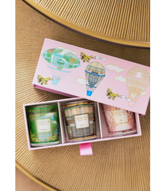 Baobab trio travel kaars set singapore-athens-paris