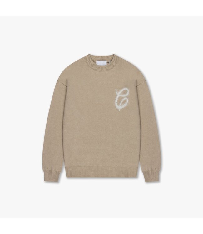 Croyez fluffy essence trui sweater camel