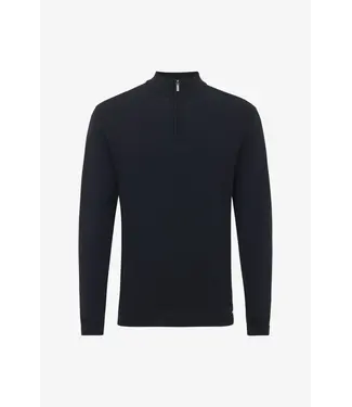 Gentiluomo cool dry trui turtle rits d. blauw