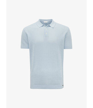 Gentiluomo gebreid polo-shirt  l. blauw