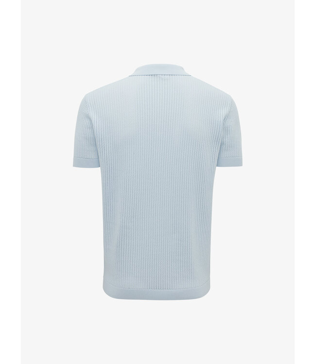 Gentiluomo gebreid polo-shirt l. blauw  k4219--282