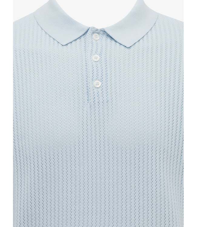 Gentiluomo gebreid polo-shirt l. blauw  k4219--282