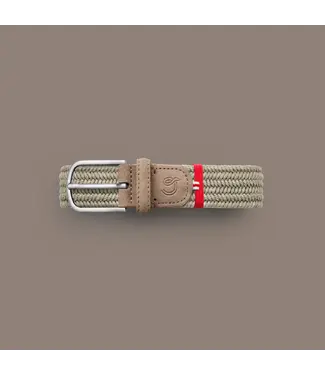 gevlochten wax riem lazio taupe