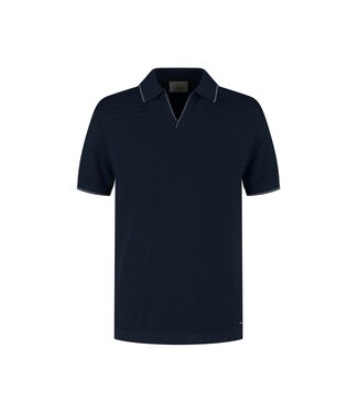 Dstrezzed polo-shirt noel d. blauw