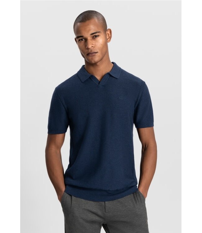 Dstrezzed polo-shirt mercury d. blauw 420026