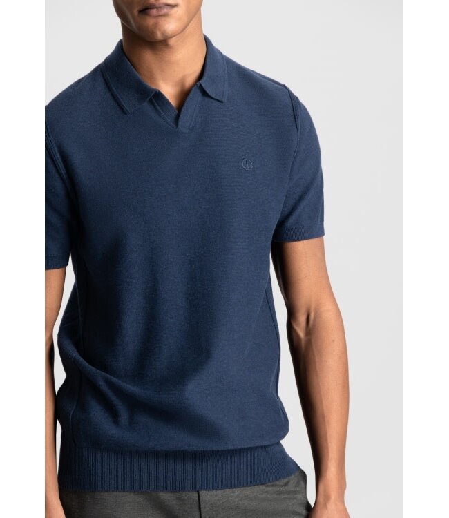 Dstrezzed polo-shirt mercury d. blauw 420026