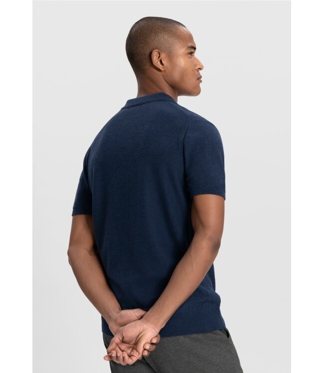 Dstrezzed polo-shirt mercury d. blauw 420026