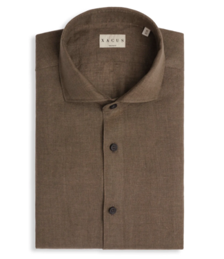 XACUS linnen shirt bruin