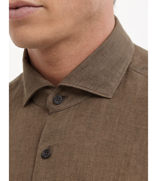XACUS linnen shirt bruin 721ml/11297