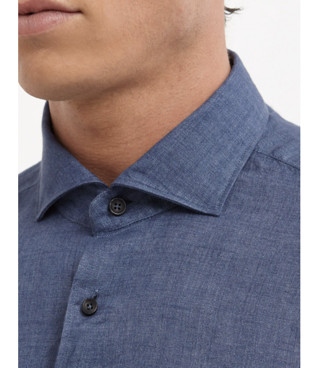 XACUS linnen shirt m. blauw 721ml/11297