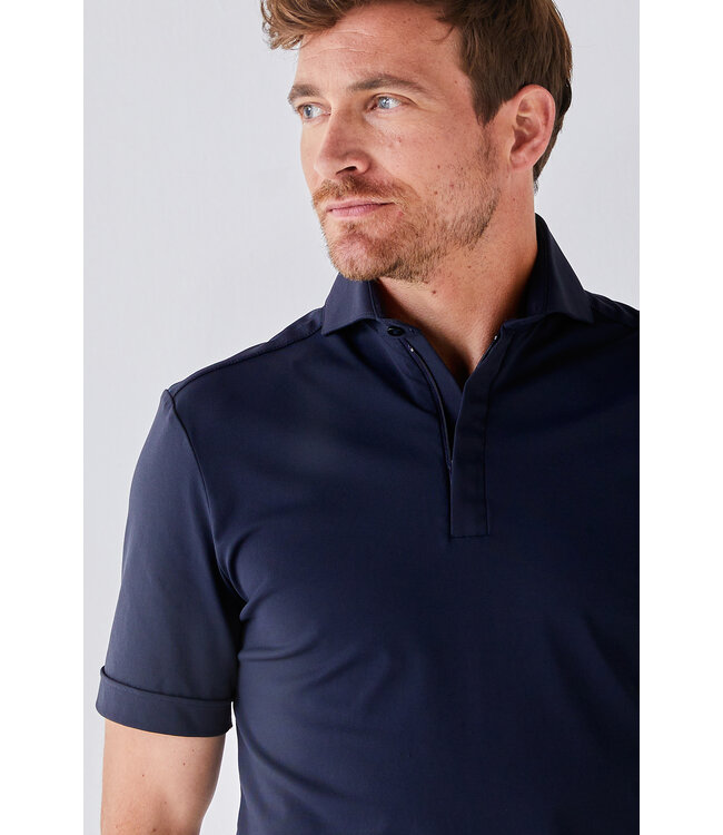 John Miller hyperflex polo-shirt SF d. blauw 5142677-195-000-000