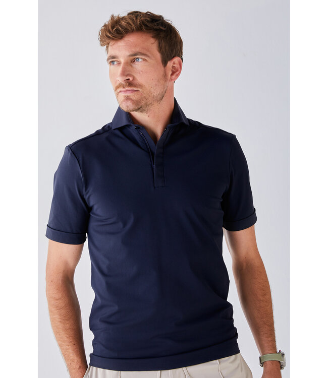John Miller hyperflex polo-shirt SF d. blauw 5142677-195-000-000