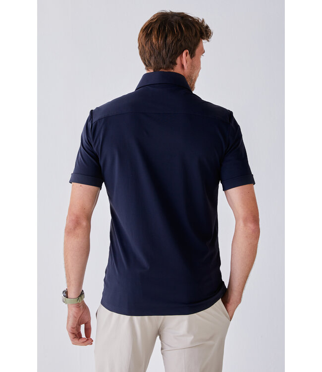 John Miller hyperflex polo-shirt SF d. blauw 5142677-195-000-000