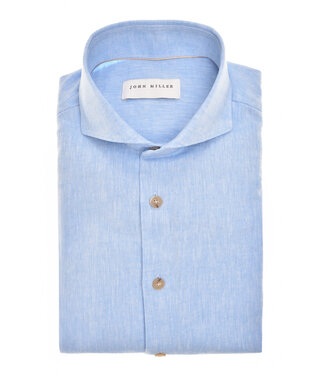 John Miller linnen shirt SF l.blauw