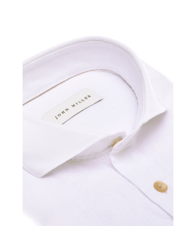 John Miller linnen pop-over shirt SF wit 5142756-120-000-000