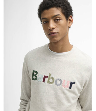 Barbour logo sweater l. grijs