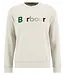 Barbour logo sweater pique l. grijs