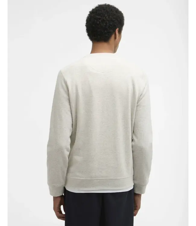 Barbour logo sweater pique l. grijs