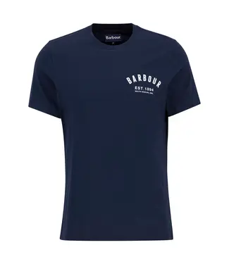 Barbour t-shirt preppy d. blauw