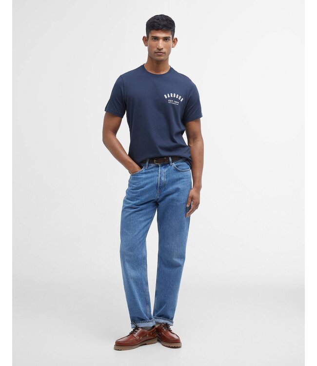Barbour t-shirt preppy d. blauw mts0502