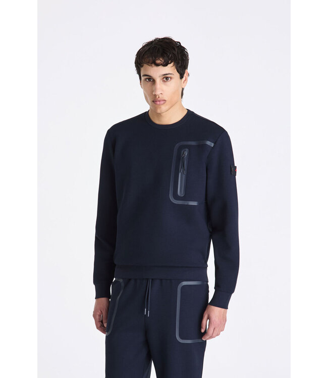 Peuterey sweater gorie  d. blauw 03 peu5799 99012177