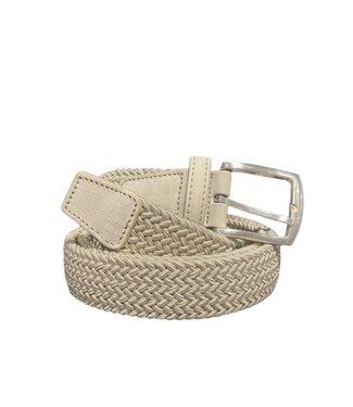 D'Amico clasico gevlochten riem beige