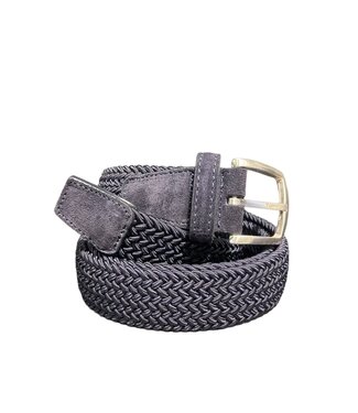 D'Amico clasico gevlochten riem d. blauw