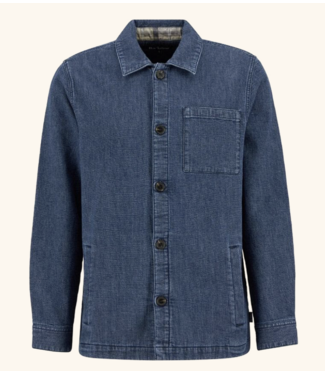 Barbour denim over-shirt aickmen blauw