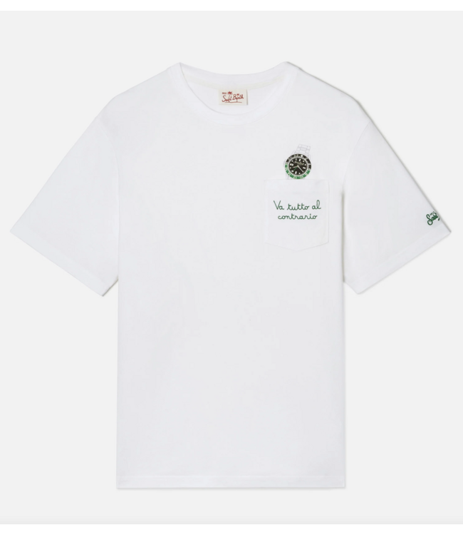 MC2 Saint Barth T-shirt watch contrario wit 01n emb
