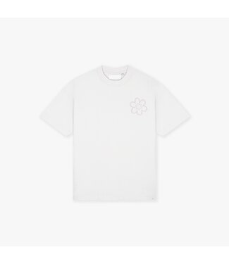 Croyez T-shirt contour de la fleur l. grijs