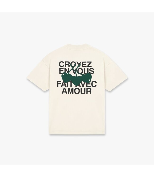 Croyez T-shirt amour ecru cra40026045