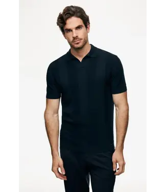 Gentiluomo polo structuur d. blauw