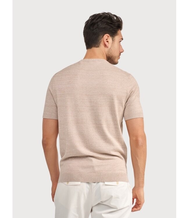 Blue Industry fijn gebreid T-shirt beige