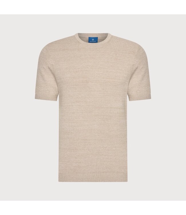 Blue Industry fijn gebreid T-shirt beige