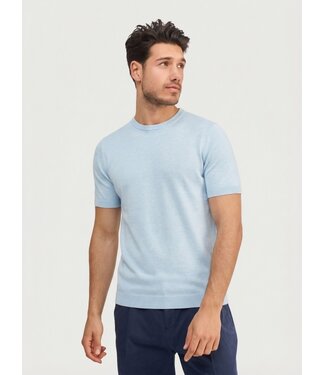 Blue Industry fijn gebreid T-shirt l. blauw