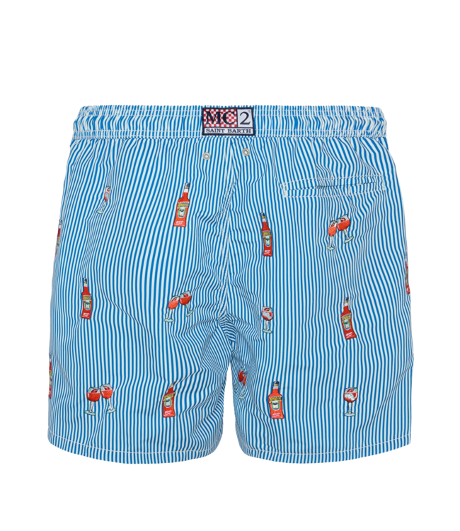 MC2 Saint Barth zwemshort aperol spritz stripes s17 gustavia embr.