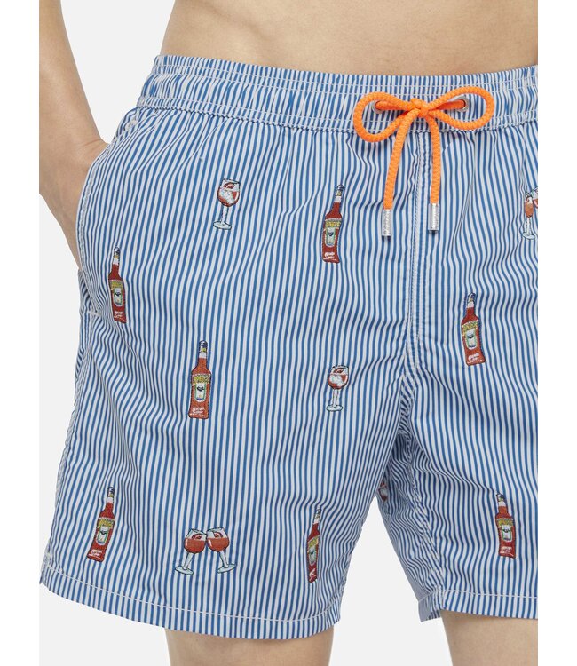 MC2 Saint Barth zwemshort aperol spritz stripes s17 gustavia embr.