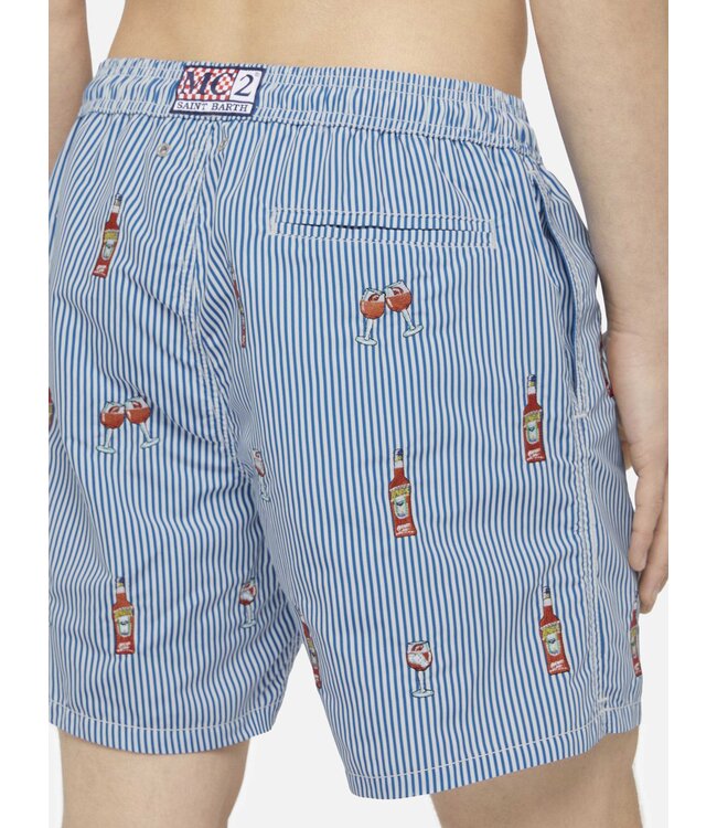 MC2 Saint Barth zwemshort aperol spritz stripes s17 gustavia embr.