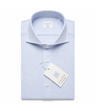 XACUS stretch active shirt gemeleerd i. blauw