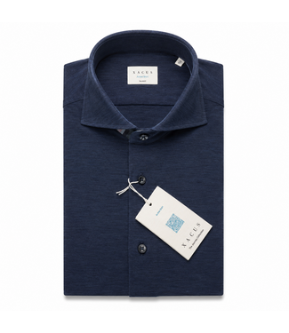XACUS stretch active shirt gemeleerd d. blauw