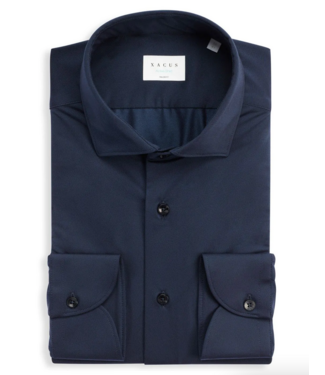 XACUS stretch active shirt d. blauw