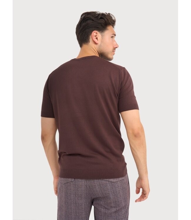 Blue Industry gebreid fijn t-shirt m17 bruin