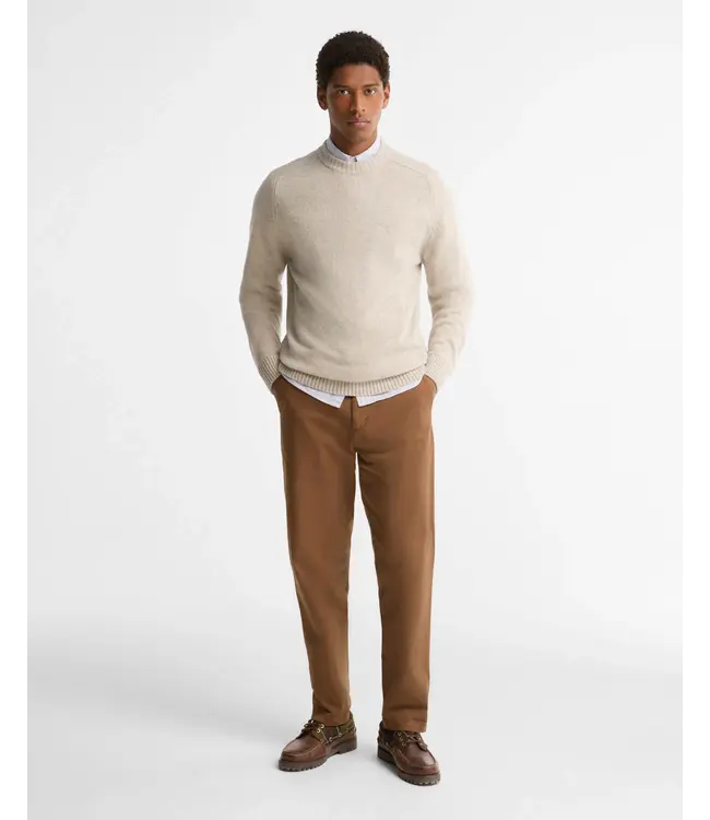 Barbour trui newtown crew neck beige mkn1773