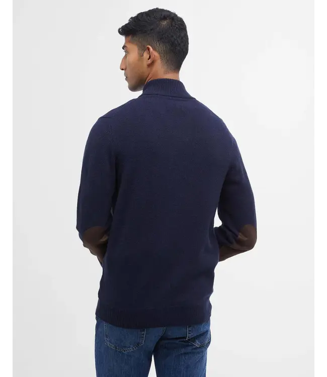 Barbour vest essential patch zip d. blauw mkn0731