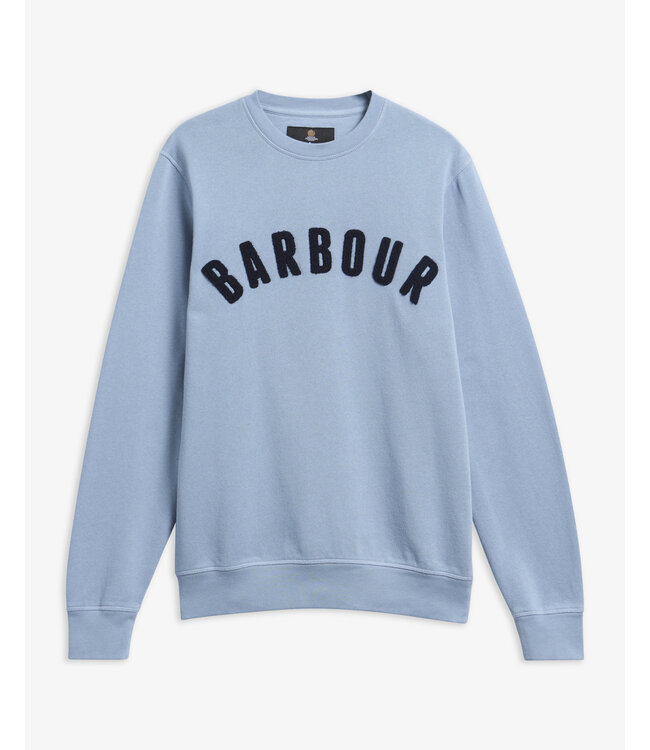Barbour sweater prep logo crew l. blauw mol0101