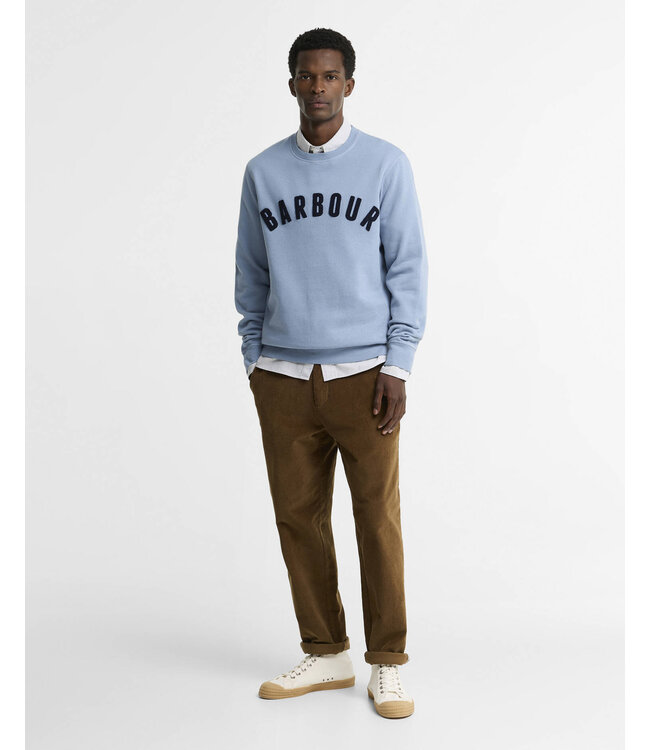 Barbour sweater prep logo crew l. blauw mol0101