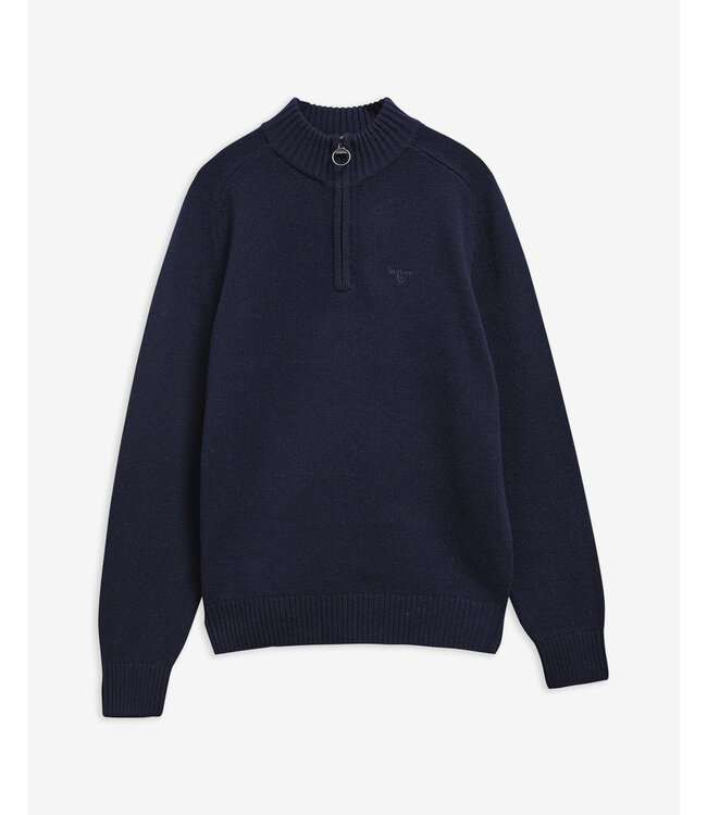 Barbour trui newtown half zip d. blauw mkn1774